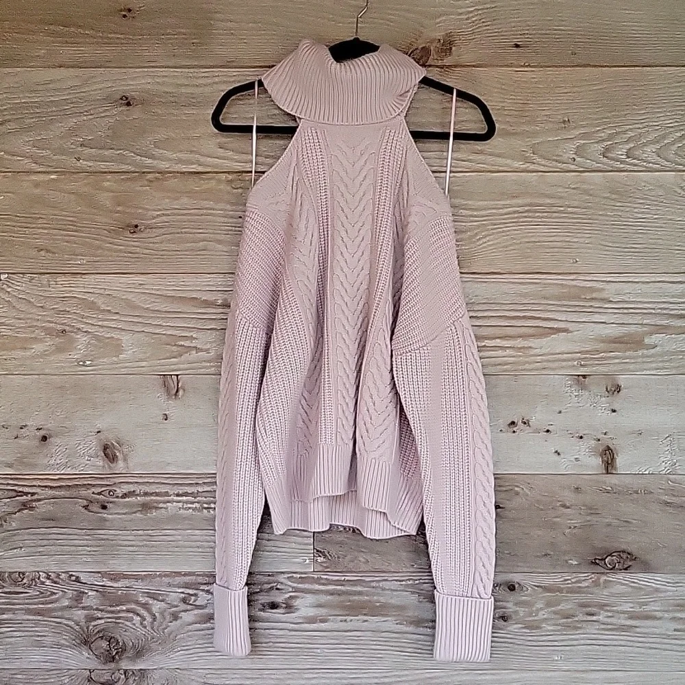 Paige Size Medium Wild Rose Lorilee Cold Shoulder Sweater NWT - Picture 2 of 9